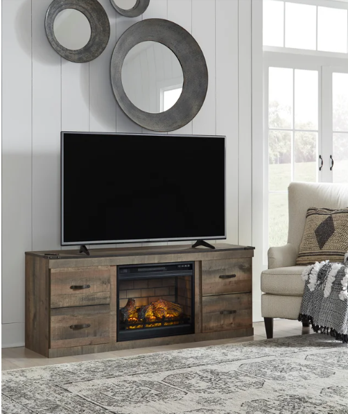 EW0446-268 - TV Stand w/Fireplace 60" L