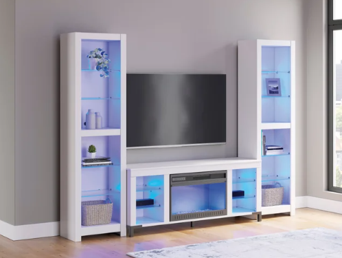 W2722 - TV Stand 59" L w/Fireplace (LED Lights)