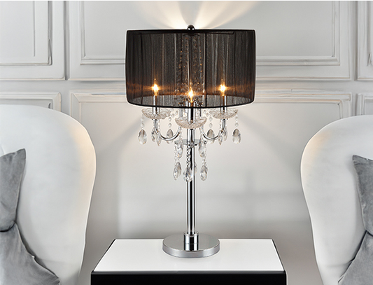 6121T CHANDELIER TABLE TOUCH LAMP 29.5"H