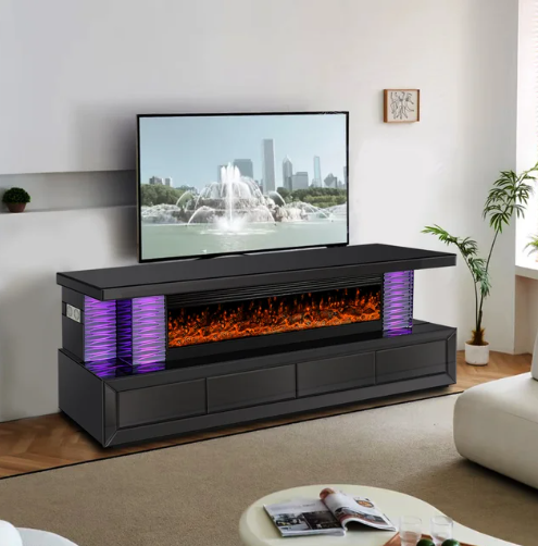 A98 TV STAND W/FIREPLACE
