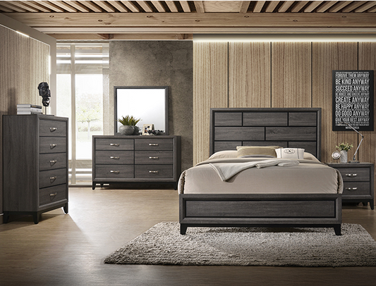 AKERSON GREY BEDROOM GROUP - Queen