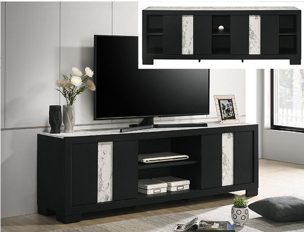 B6835-99 RANGLEY TV STAND - BLACK