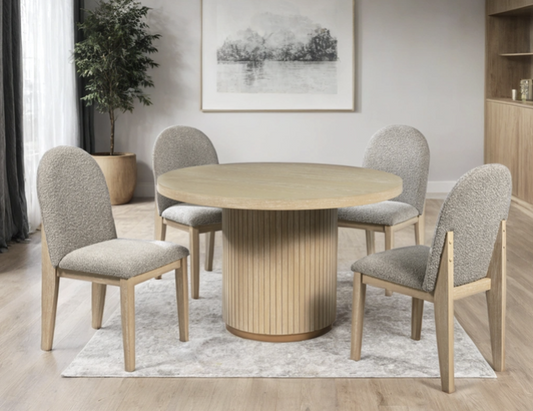 D400 Dining Table + 4 Chair Set