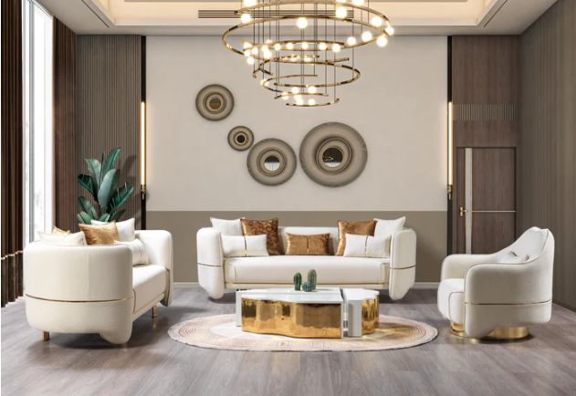 Helena Ivory Velvet Sofa