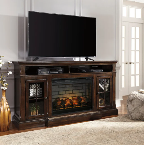 W701-88 TV Stand w/Fireplace 72"L