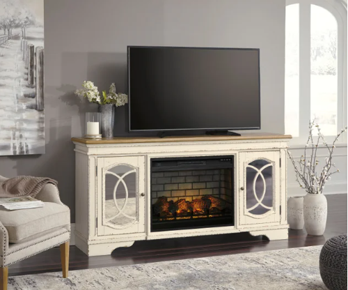 W743-68 - TV Stand w/Fireplace 74"L