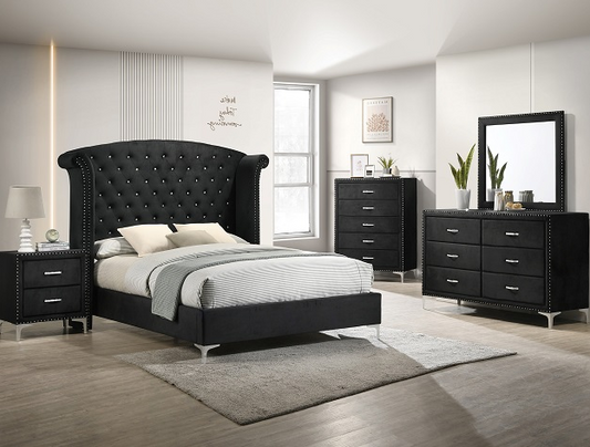 LUCINDA BEDROOM GROUP BLACK - Queen